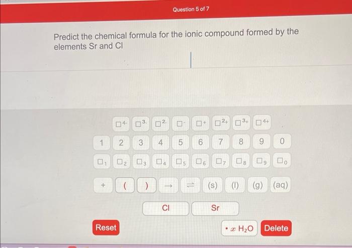 Predict The Chemical Formula For The Ionic Compound Formed By The Elements K And Cl