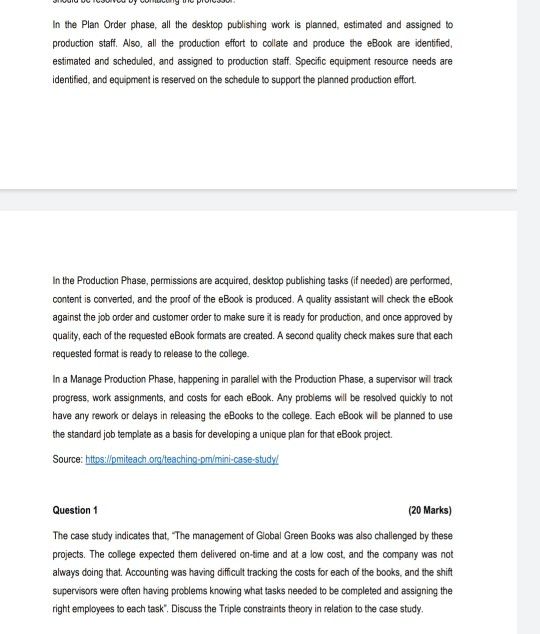 Solved Read the following Case Study and Answer ALL | Chegg.com