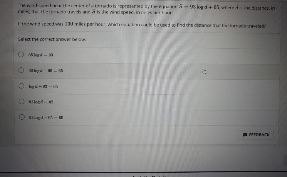 Solved The wind speed near the center of a tornado is