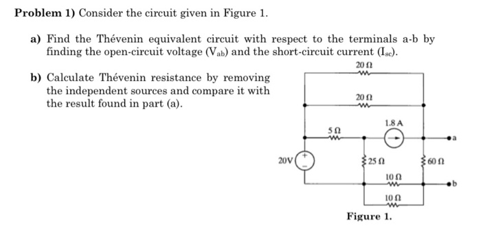 Solved Problem 1) Consider the circuit given in Figure 1. a) | Chegg.com