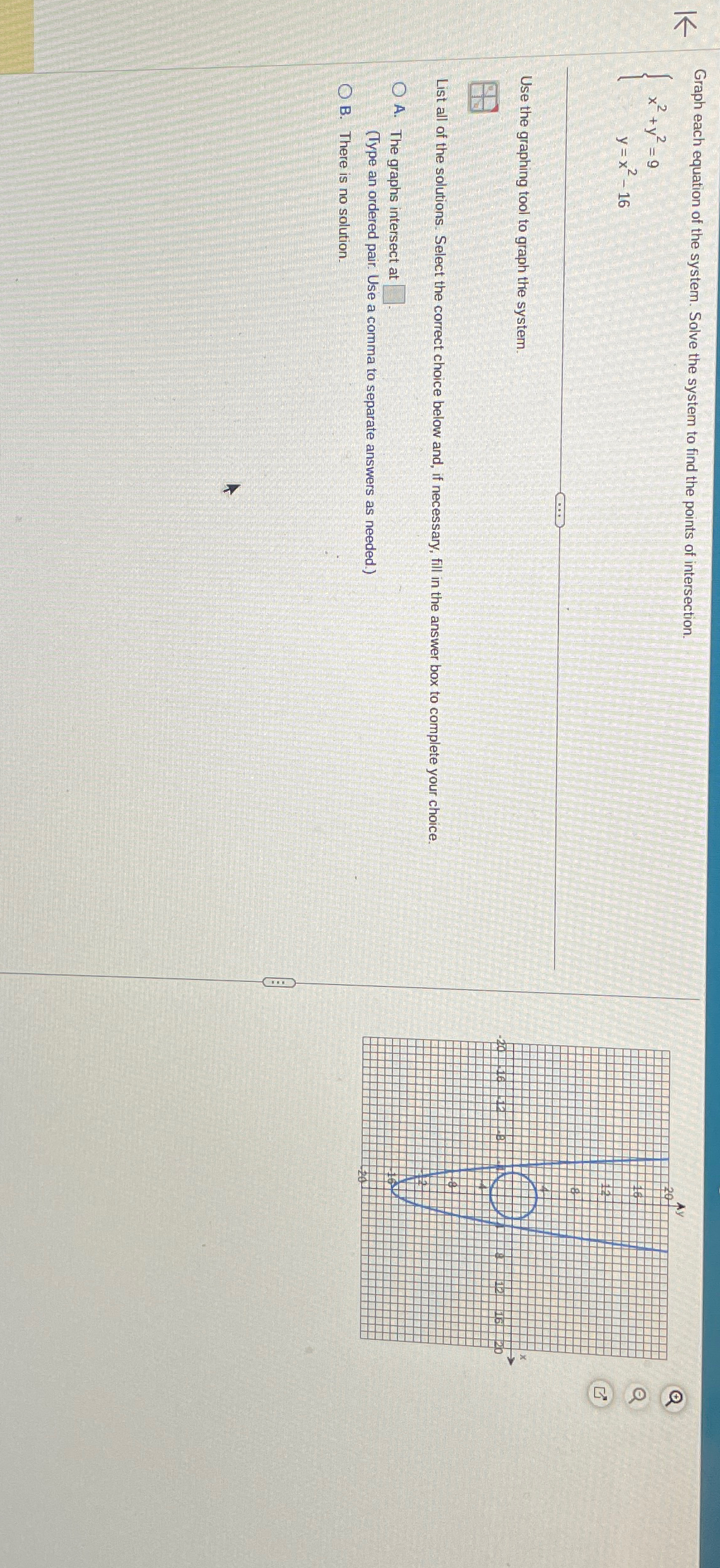 Solved Graph each equation of the system. Solve the system | Chegg.com