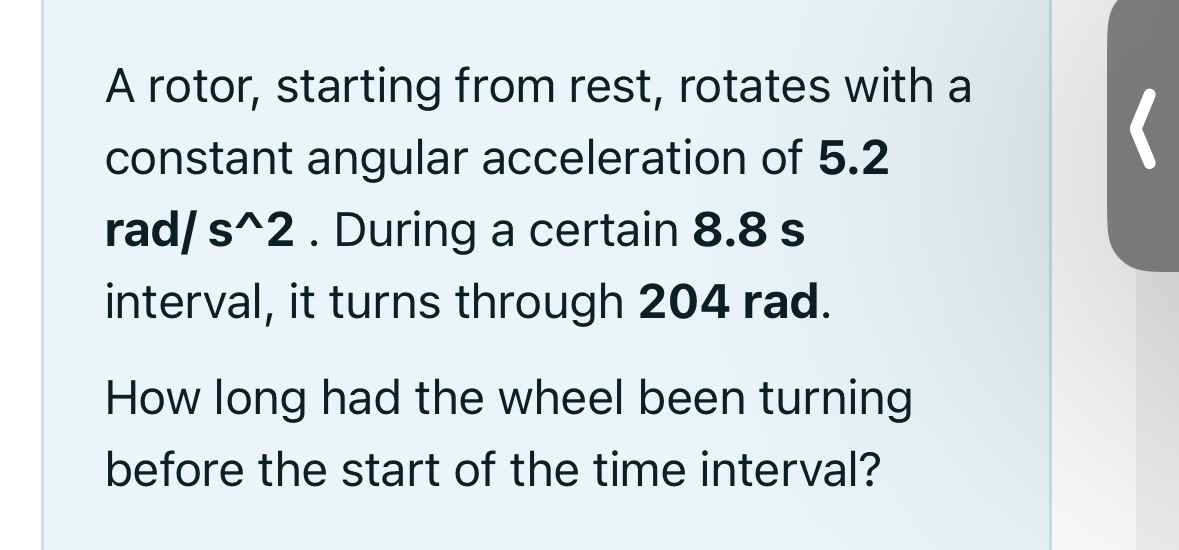 Solved by an EXPERT A rotor, starting from rest, rotates with a ...