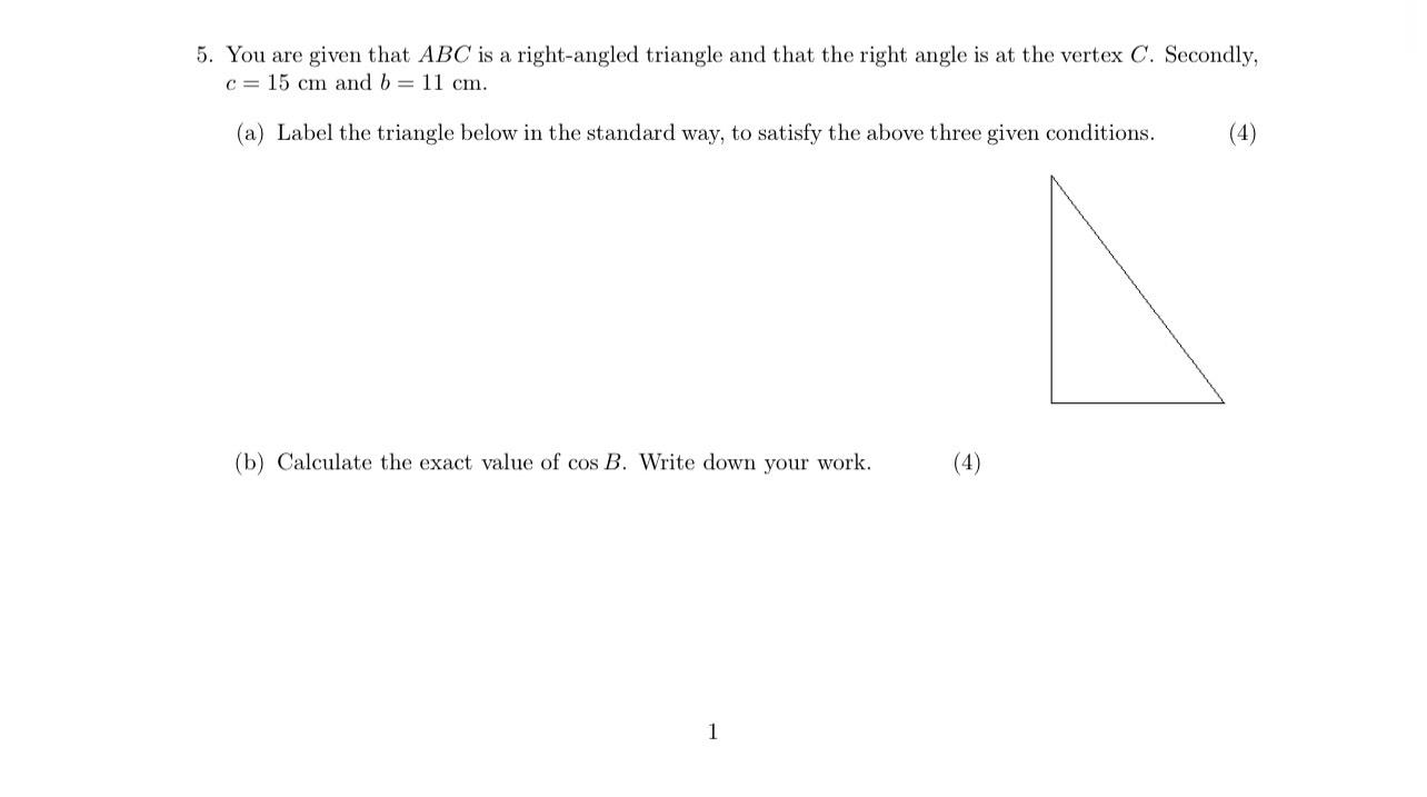 Solved You are given that ABC is a right-angled triangle and | Chegg.com