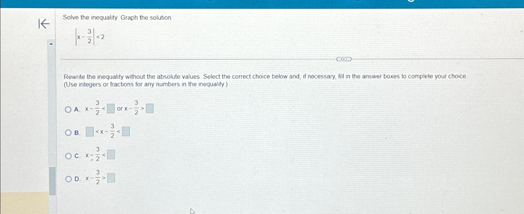 Solved Solve the inequality Graph the | Chegg.com