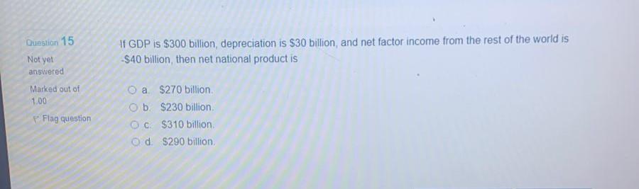 Solved] GDP Calculation If the GDP of an economy is $300 billion, the