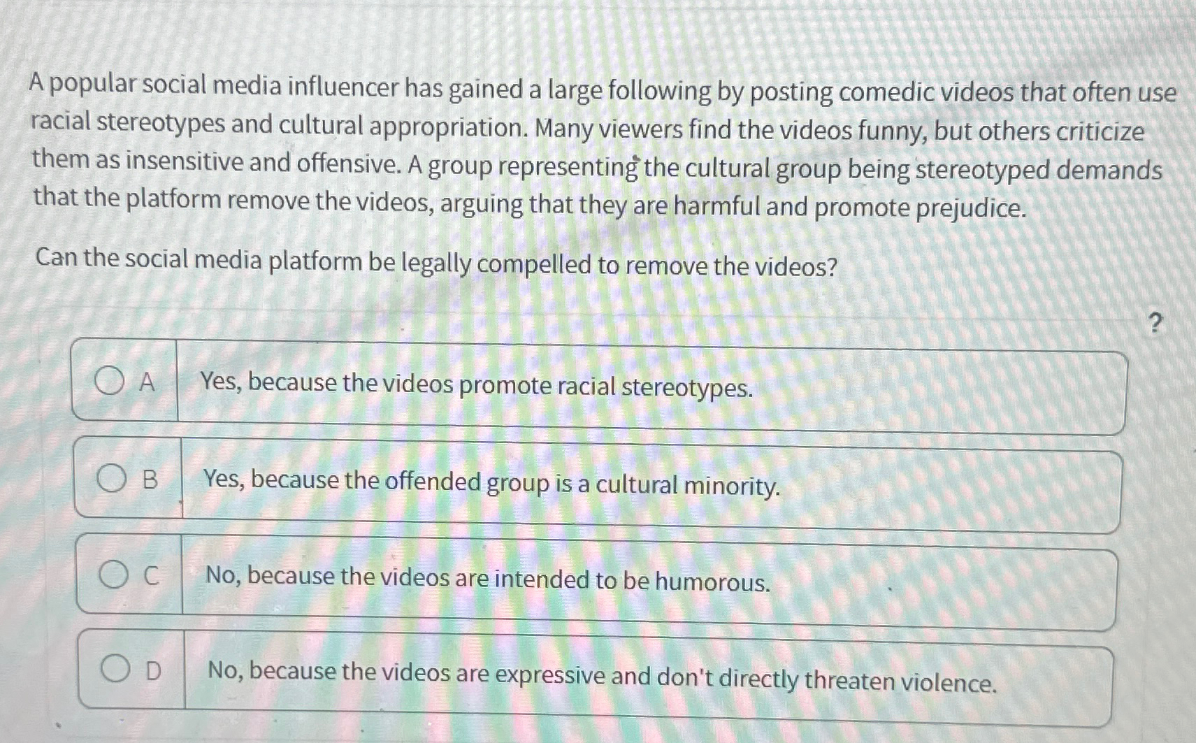 A popular social media influencer has gained a large | Chegg.com