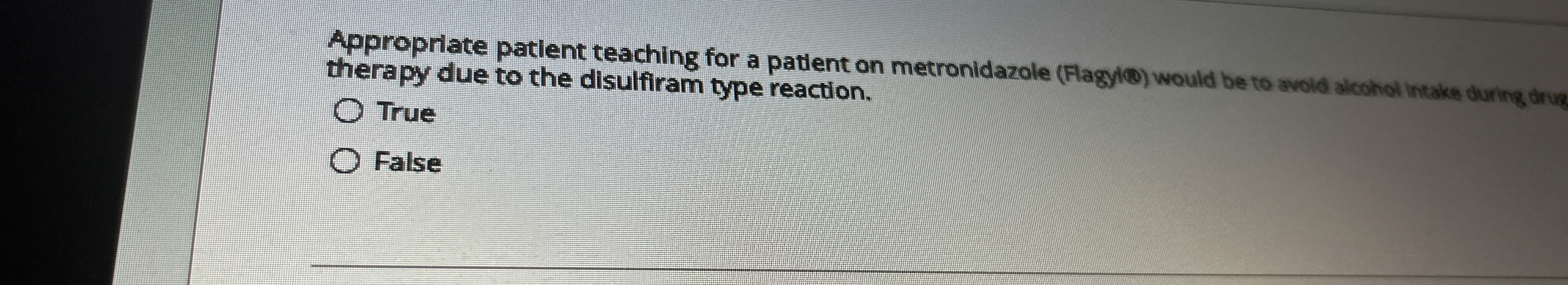 [Solved] Appropriate patient teaching for a patient on metr