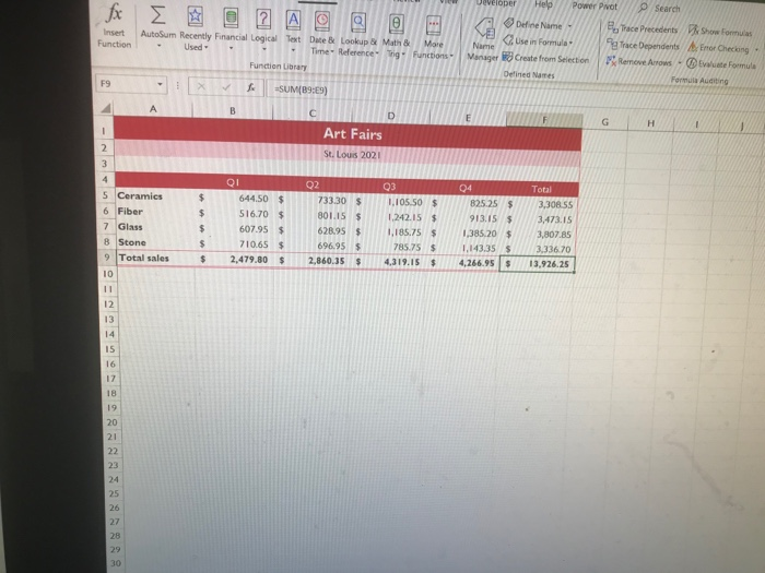 POWERS fx E O ? A @ @ @ Insert Function AutoSum Recently Financial Logical Tat Dute & Lookup - Used - • Time Reference Functi