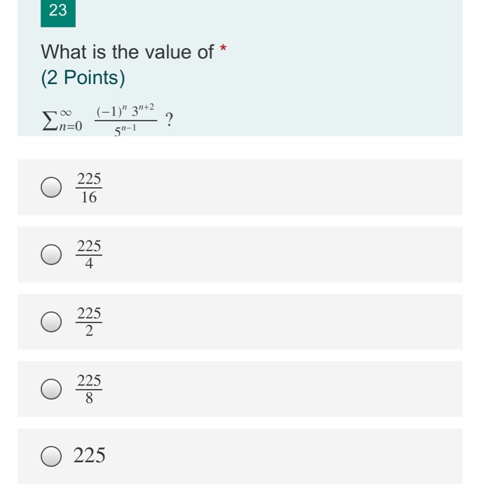 23 What Is The Value Of 2 Points 1 30 2 E 0 Chegg Com