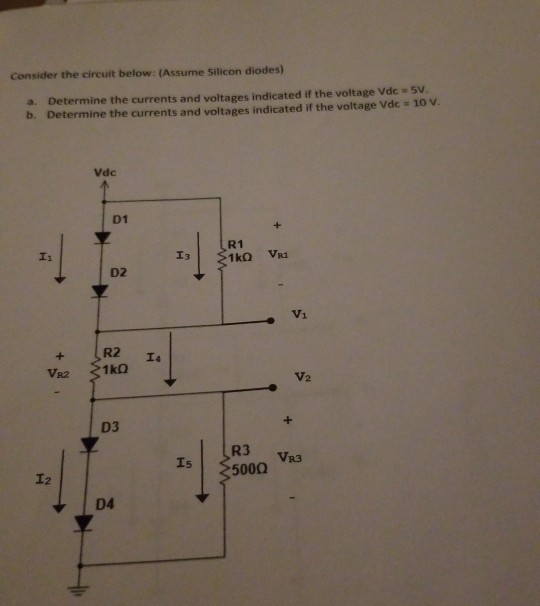 Solved Consider The Circuit Below: (Assume Silicon Diodes) | Chegg.com