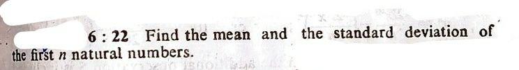 Solved 6:22 Find the mean and the standard deviation of the | Chegg.com