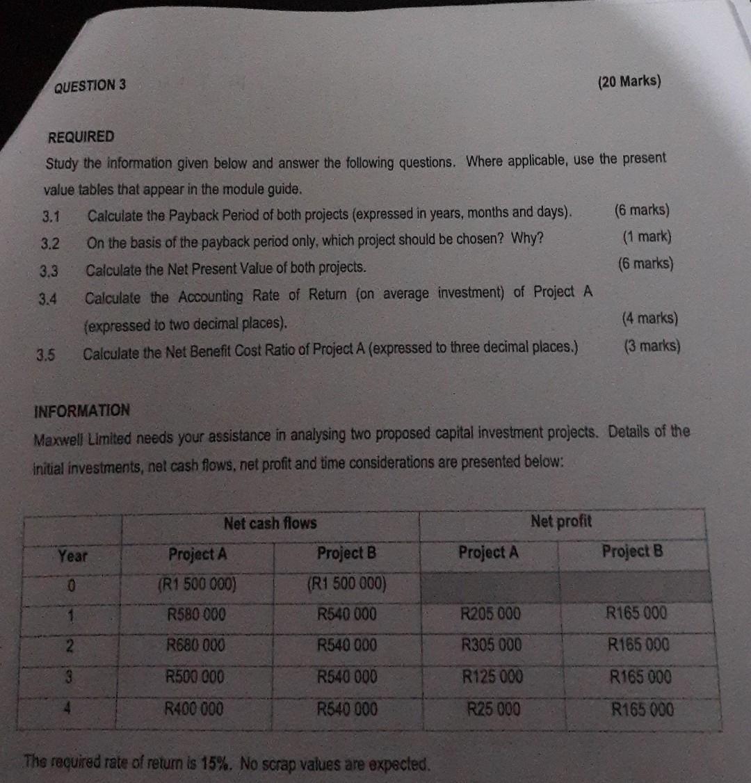 Solved REQUIRED Study the information given below and answer | Chegg.com