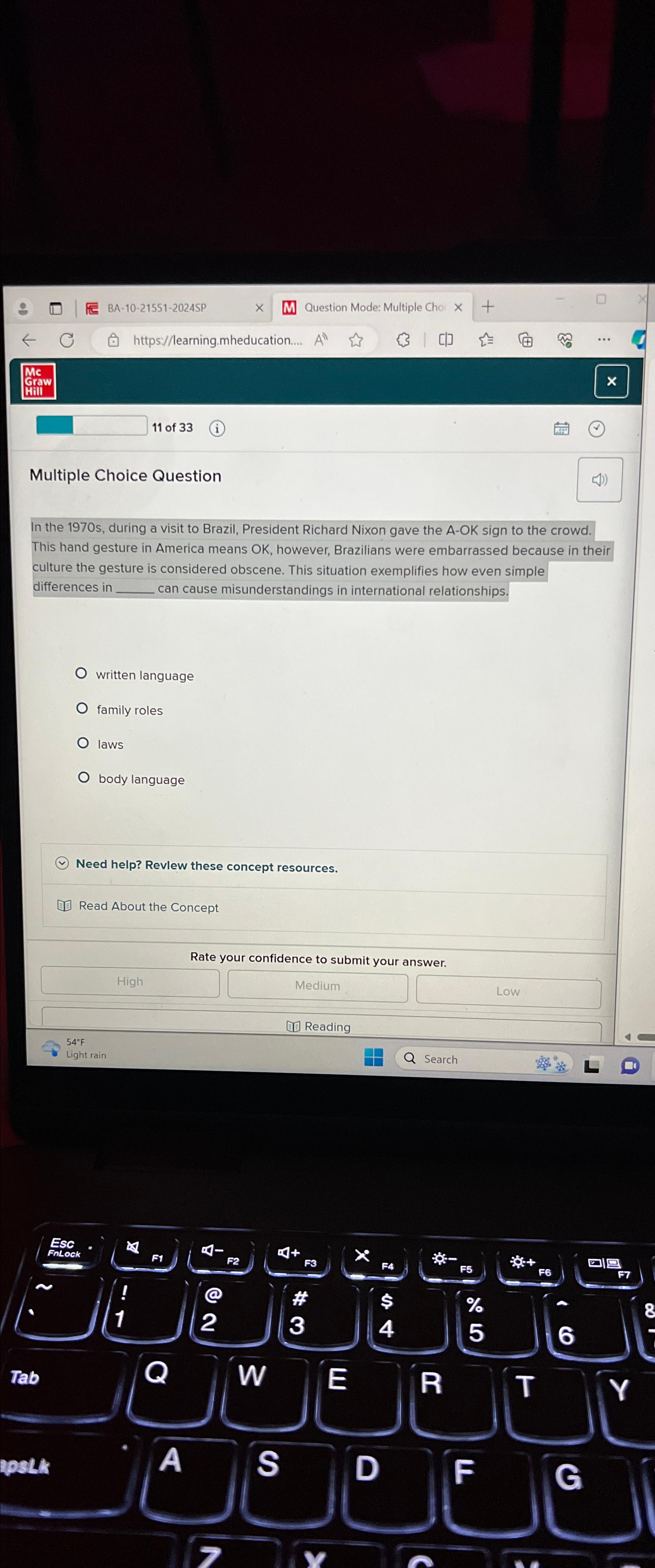 Solved Multiple Choice QuestionIn the 1970s, ﻿during a visit | Chegg.com