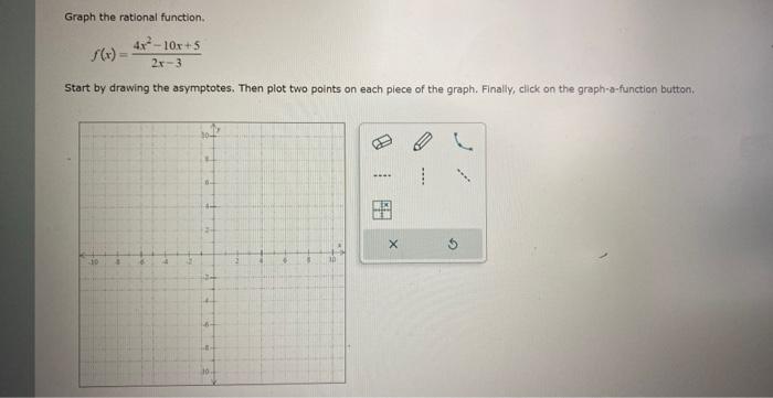 Solved Graph The Rational Function Fx2x−34x2−10x5 Start 4390