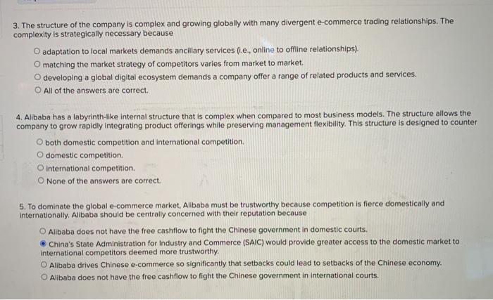 Required Information Alibaba Group Alibaba Group The Chegg Com