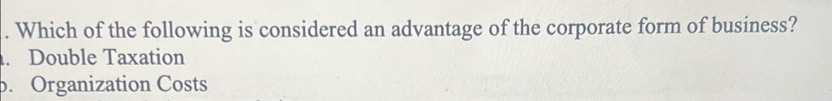 Solved Which of the following is considered an advantage of | Chegg.com