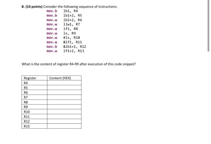 Solved Problem 1 25 points Assembly Language Directives Chegg