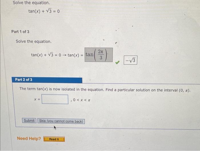 solve tan x sqrt 3