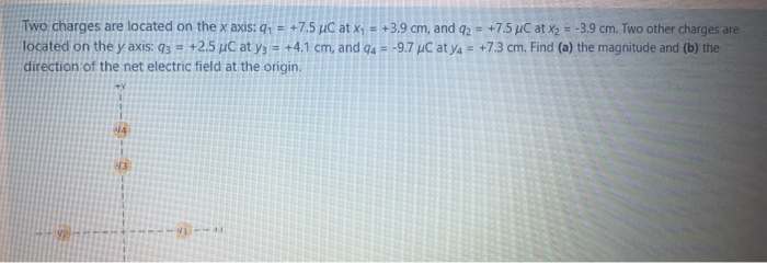 Solved Two charges are located on the x axis: 9, = +7.5 C at | Chegg.com