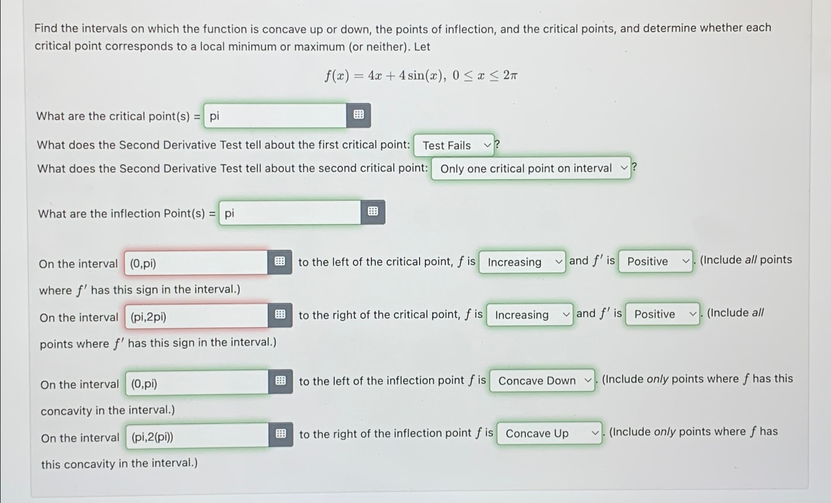 Solved Find the intervals on which the function is concave | Chegg.com
