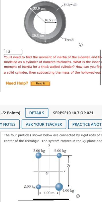 Solved An automobile tire is shown in the figure below. The | Chegg.com