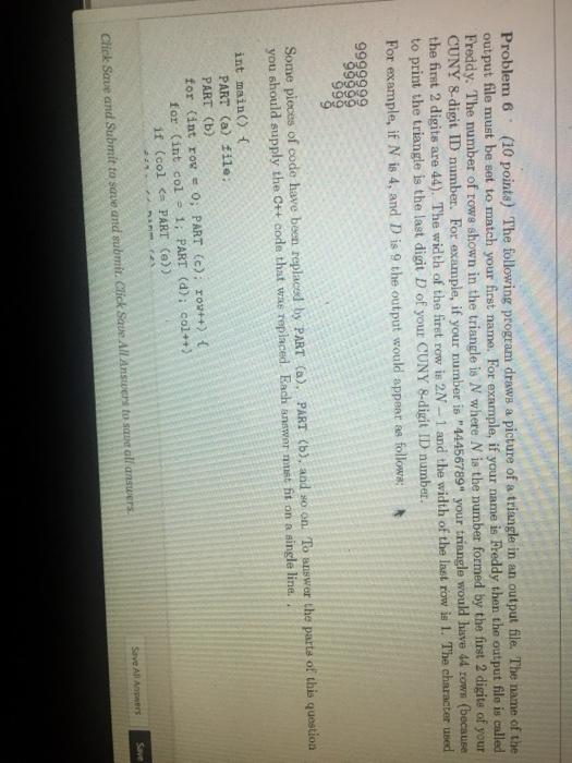 Solved Problem 6 (10 points) The following program draws a | Chegg.com