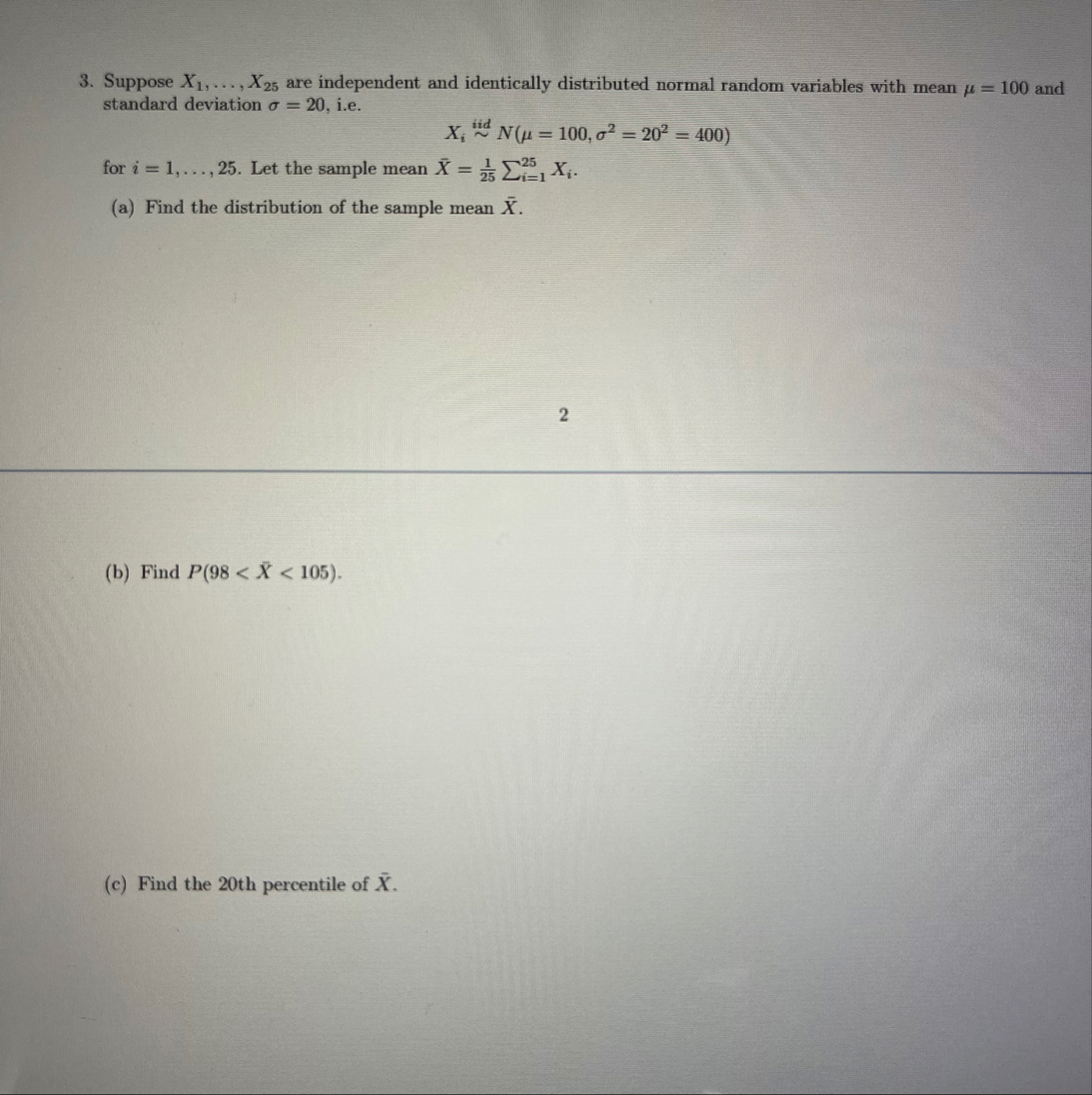 Solved Suppose x1,dots,x25 ﻿are independent and identically | Chegg.com