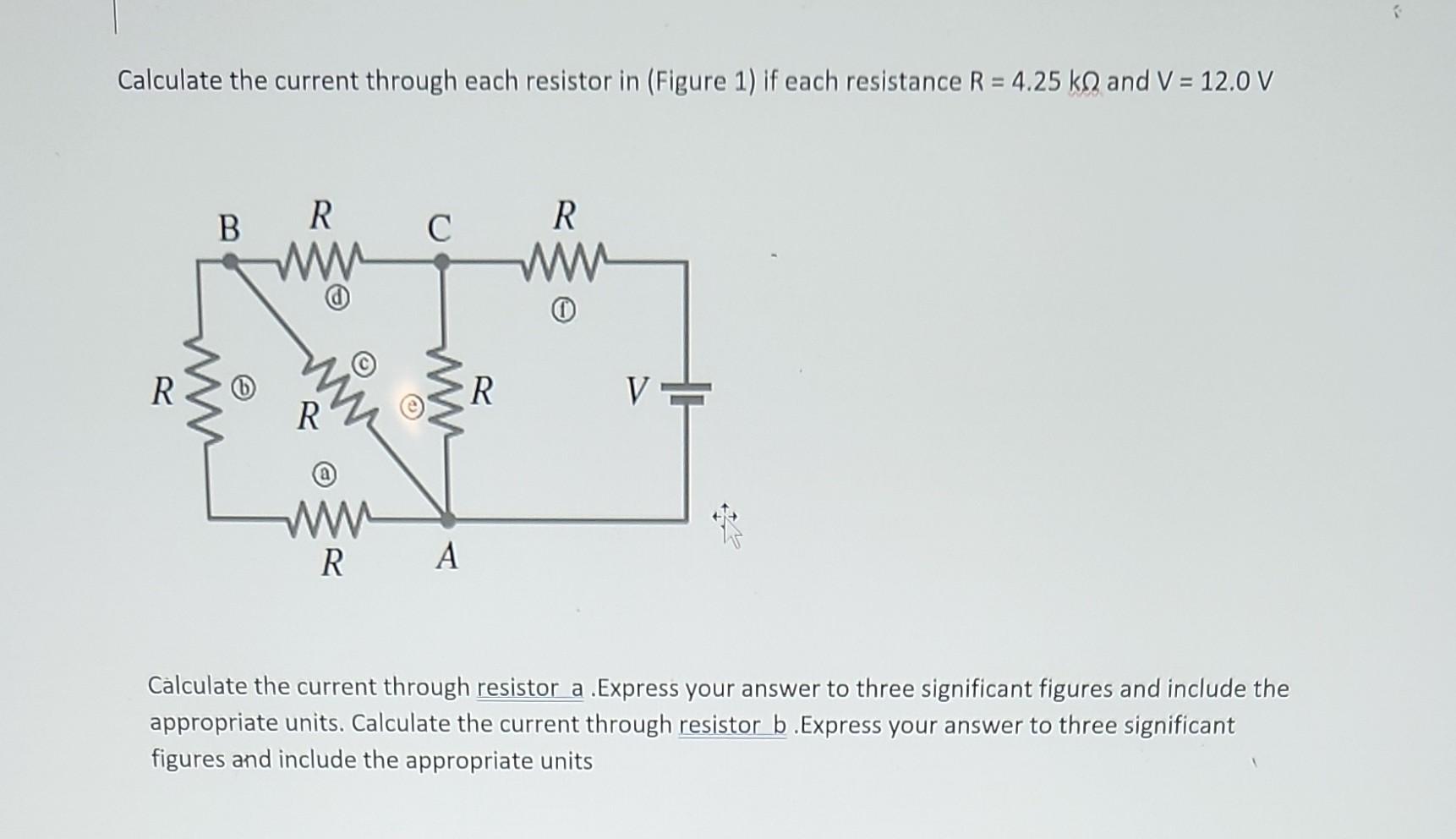Solved Calculate the current through each resistor in | Chegg.com