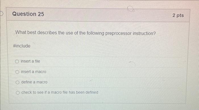 Solved What best describes the use of the following | Chegg.com