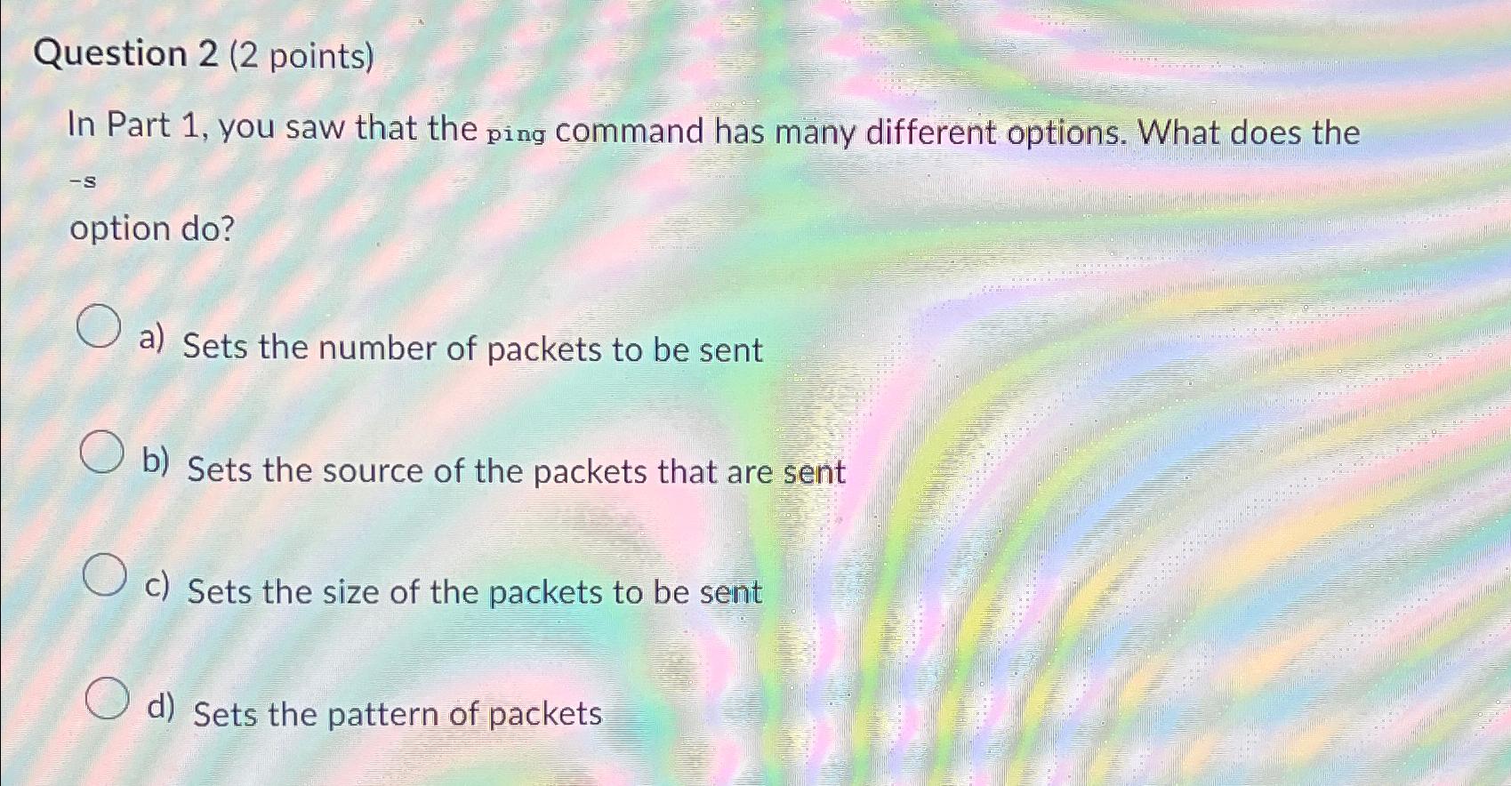 Solved Question 2 (2 points)\\nIn Part 1, you saw that the | Chegg.com