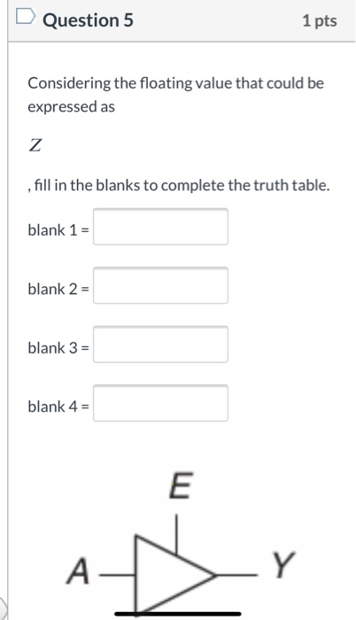 Solved Question 5 1 pts Considering the floating value that | Chegg.com