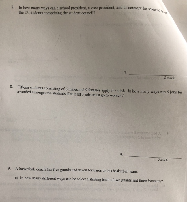 Solved be selected from 7. In how many ways can a school | Chegg.com