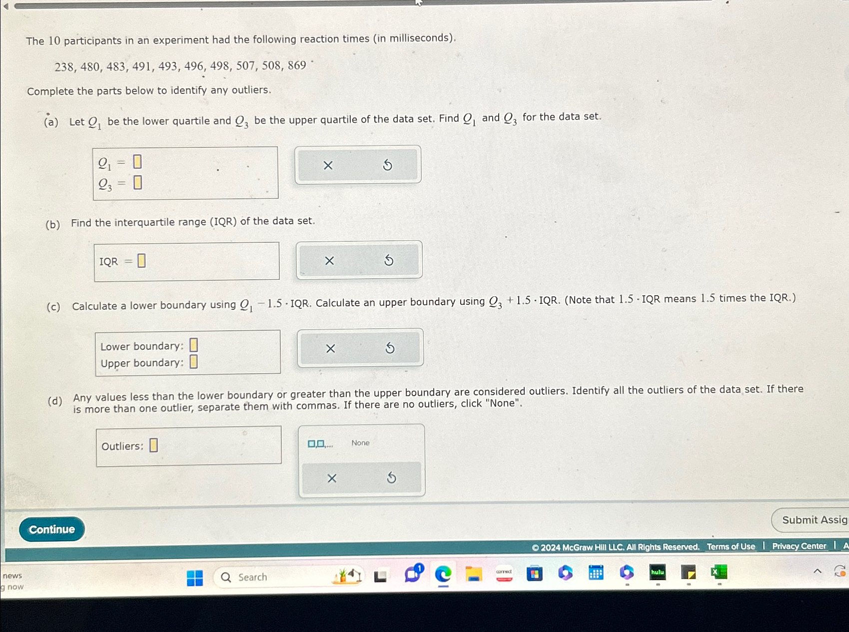 Solved The 10 ﻿participants in an experiment had the | Chegg.com