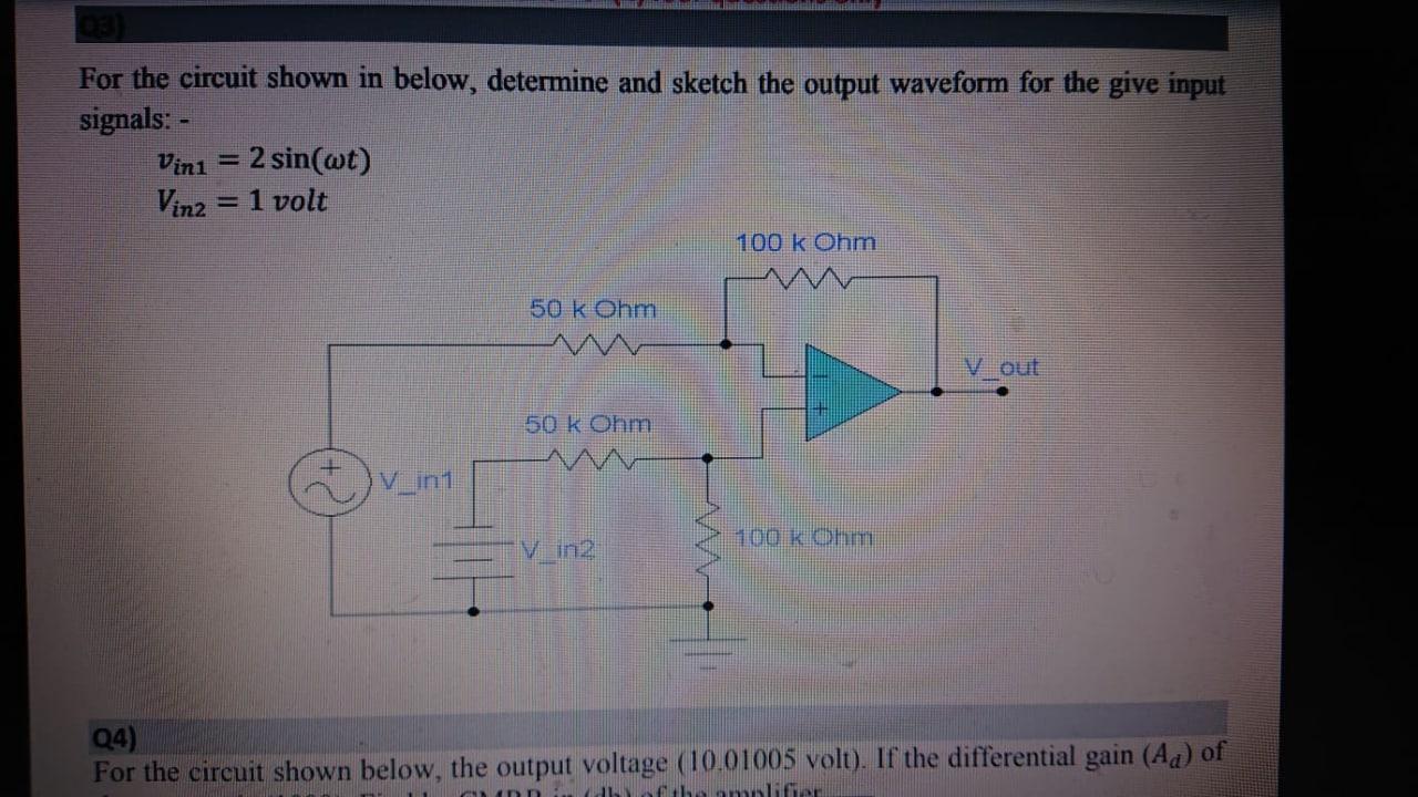 Solved For the circuit shown in below, determine and sketch | Chegg.com