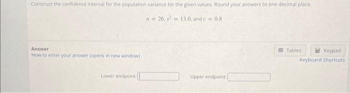 Solved Construct the confidence interval for the population | Chegg.com