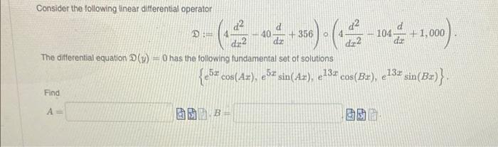 Solved Consider the following first order differential | Chegg.com