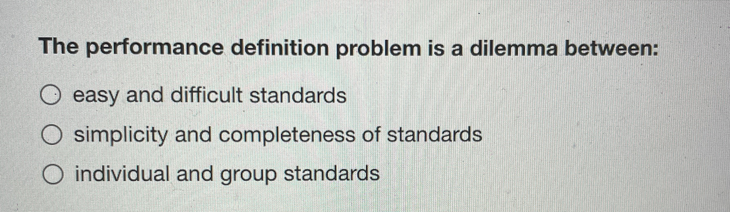 The performance definition problem is a dilemma | Chegg.com
