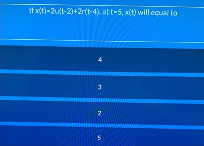 Solved x(t)=2u(t?2)+2r(t?4) | Chegg.com