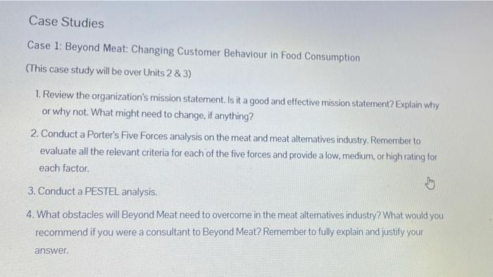 beyond meat case study answers