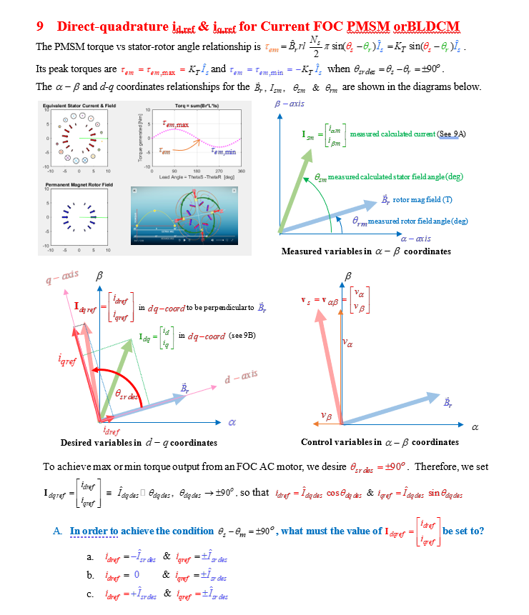 9 ﻿Direct-quadrature id drect &iacree ﻿for Current | Chegg.com
