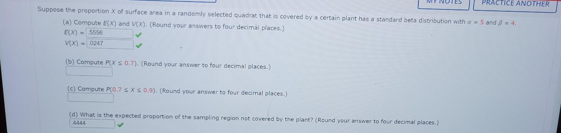 Solved Suppose the proportion X of surface area in a | Chegg.com