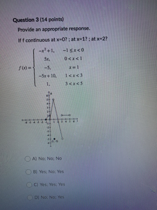 Solved Question 3 (14 points) Provide an appropriate | Chegg.com