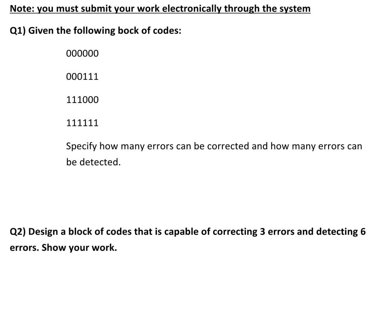 Solved Note: you must submit your work electronically | Chegg.com