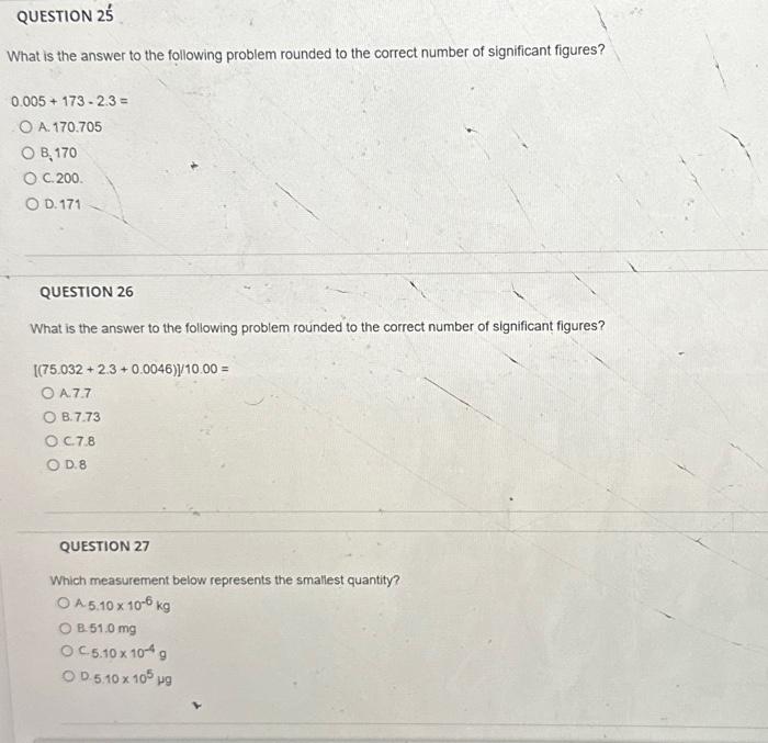 Solved What is the answer to the following problem rounded | Chegg.com