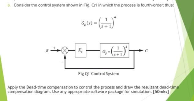 Solved B. Consider the control system shown in Fig. Q1 in | Chegg.com
