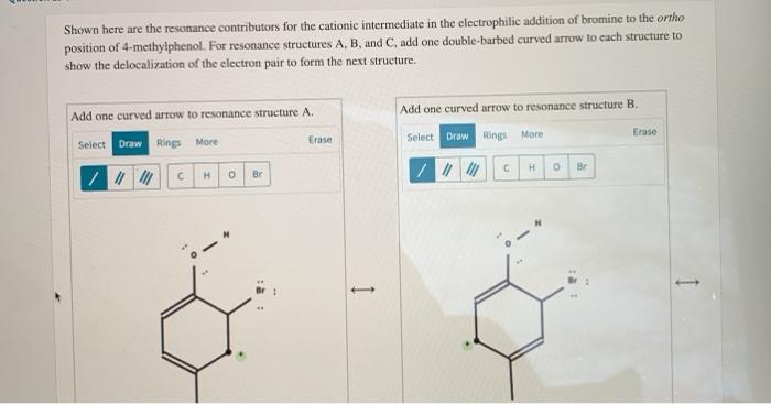 Shown here are the resonance contributors for the | Chegg.com