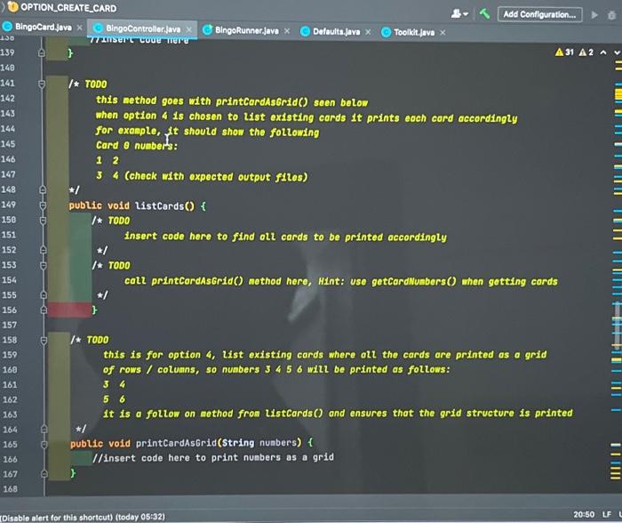 Defaults.java Toolkit.Java BingoCard.java