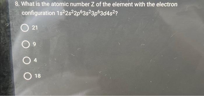 z atomic number electron configuration