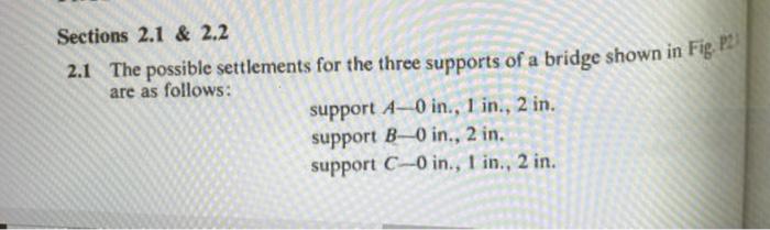 Solved Sections 2.1 & 2.2 2.1 The possible settlements for | Chegg.com