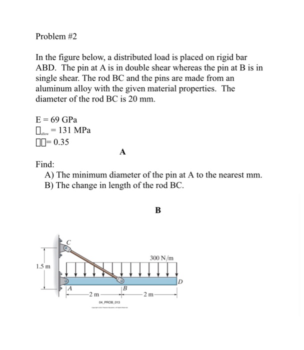 Distributed Loads Sample Problems Solved Problem #2 In the figure below, a distributed load is | Chegg.com